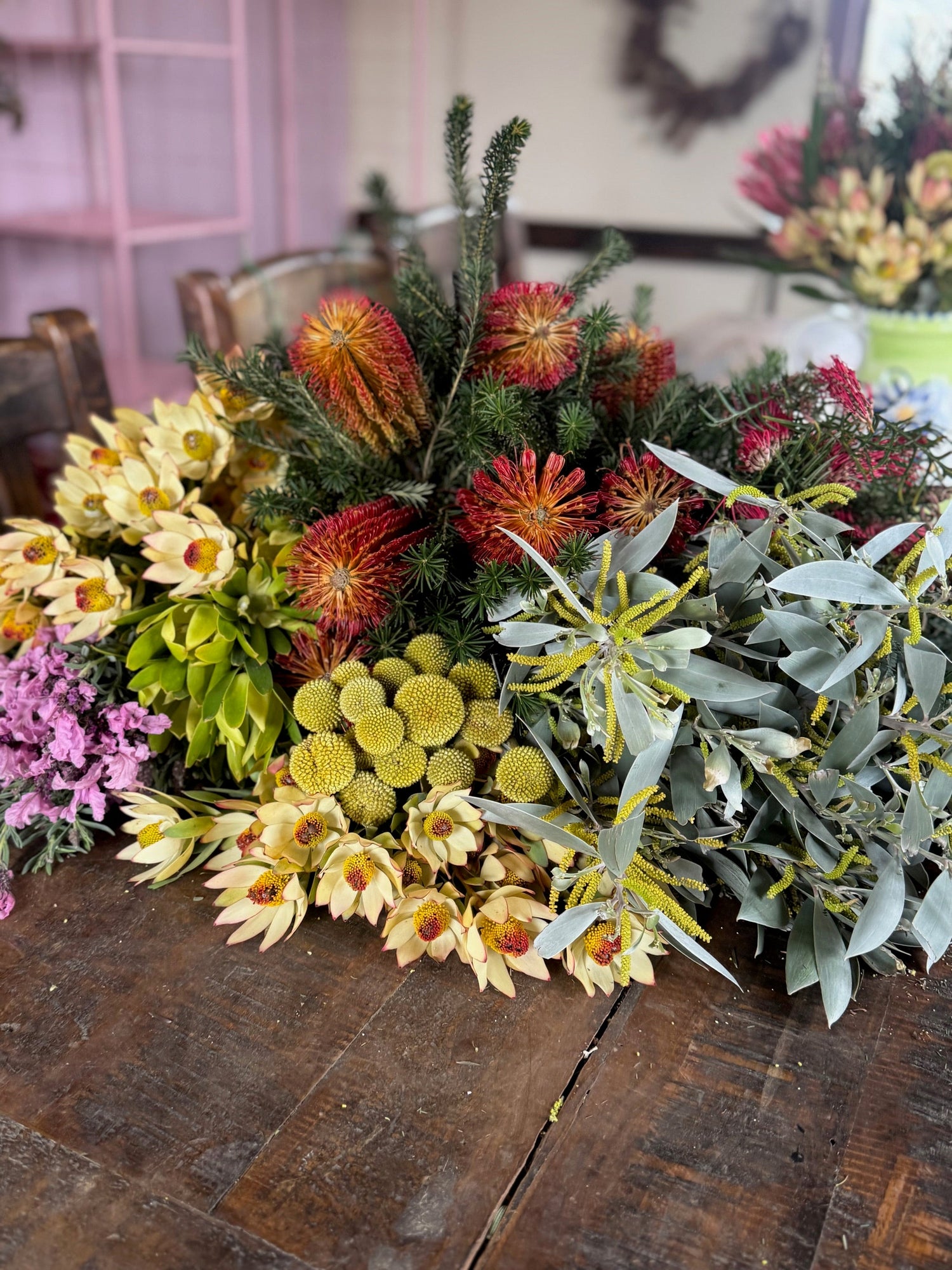 organically grown Australian native flowers and foliage