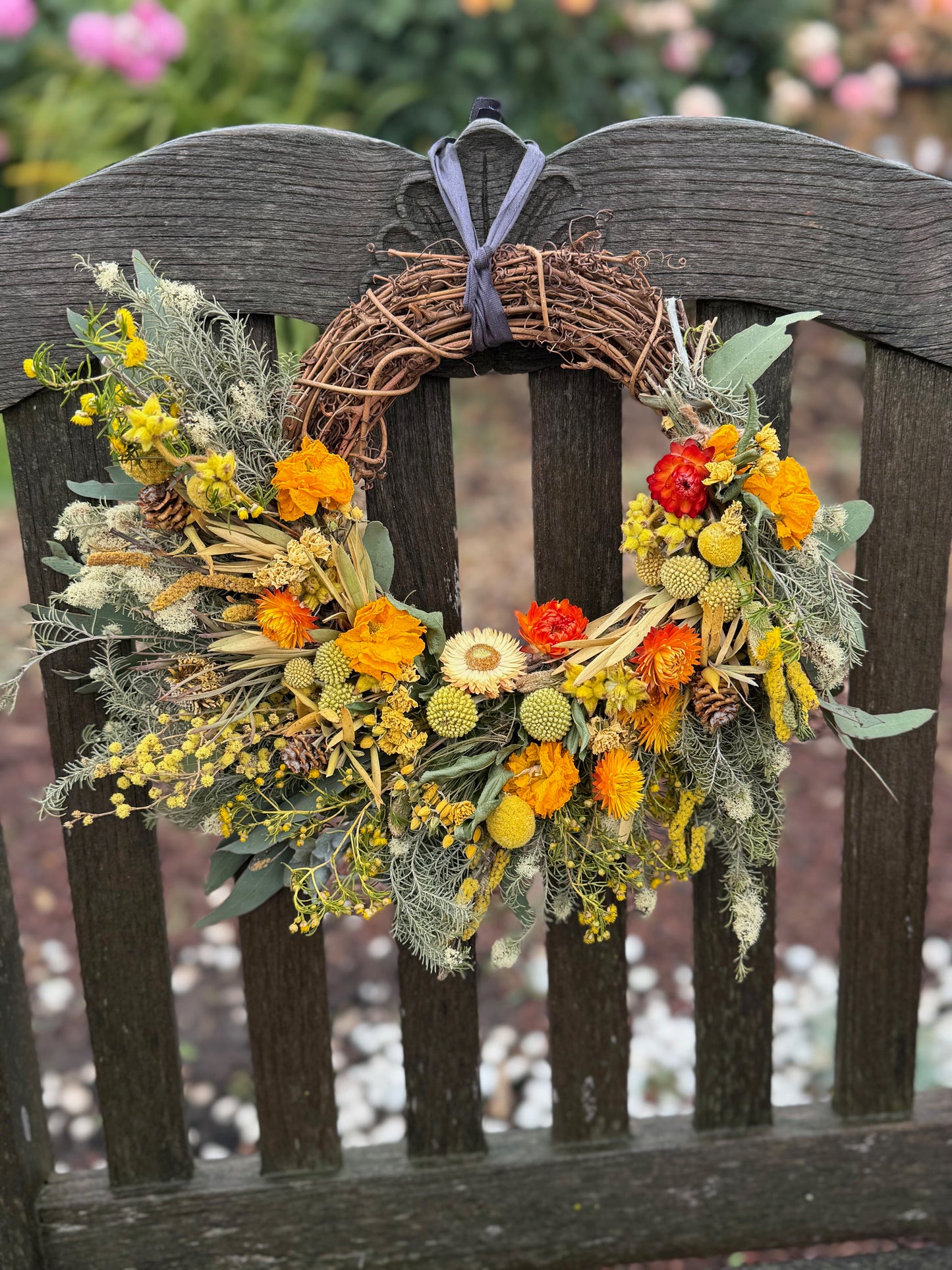 Wreath Making Kit (Large) - All flowers & foliages organically grown & dried on our farm