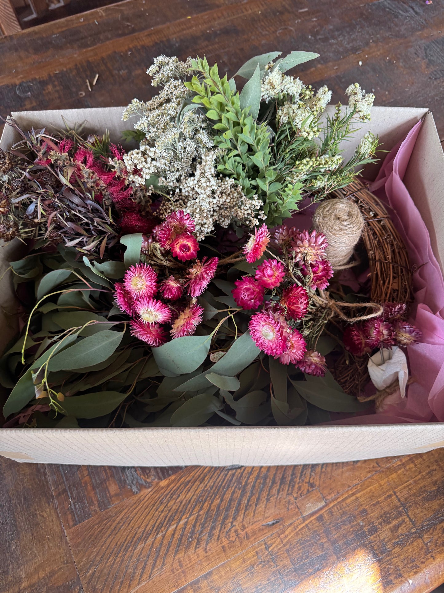 Wreath Making Kit (Large) - All flowers & foliages organically grown & dried on our farm